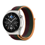 Strap-it Bracelet nylon Huawei Watch GT 3 Pro 46mm (noir cerise)