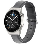 Strap-it Bracelet cuir Huawei Watch GT 3 Pro 46mm (gris foncé)