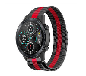 Strap-it Bracelet milanais Honor Magic Watch 2 (noir/rouge)