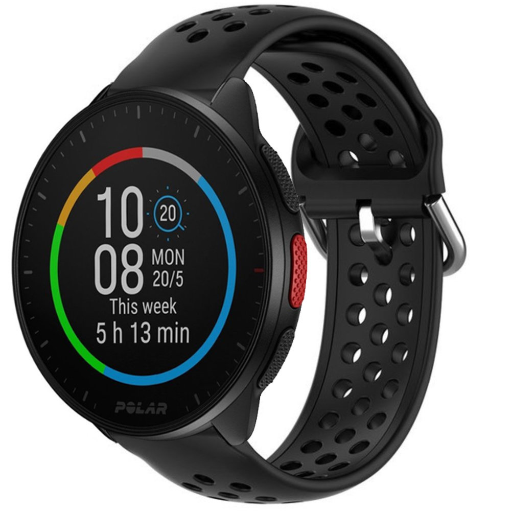 Strap-it Strap-it Bracelet avec trous Polar Pacer (noir)