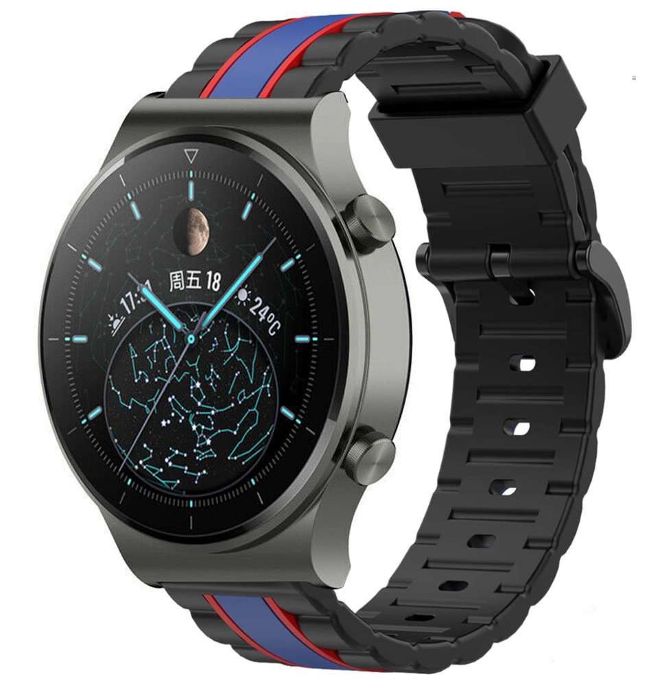 Strap-it Strap-it Bracelet Huawei Watch GT 2 Pro Special Edition (noir/bleu)