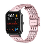Strap-it Bracelet acier luxe Amazfit GTS (rose)