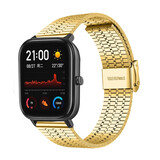 Strap-it Bracelet acier luxe Amazfit GTS (or)