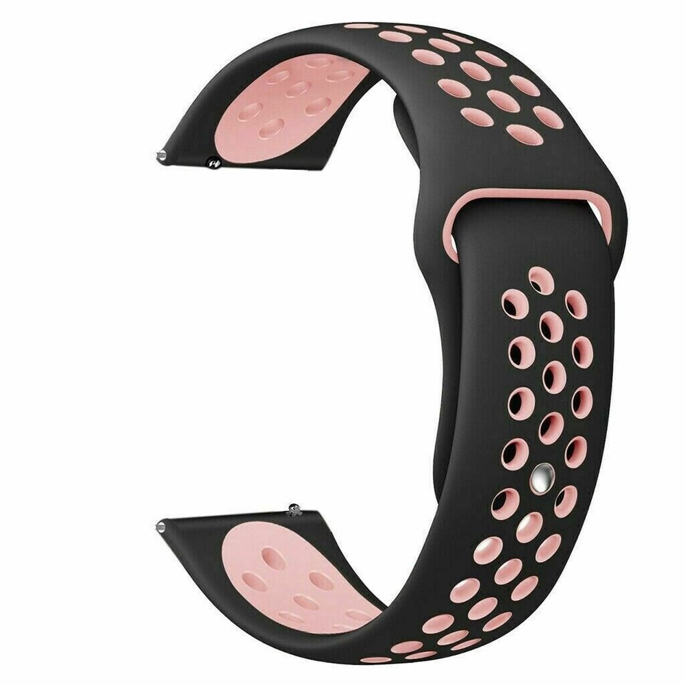 Strap-it Strap-it Bracelet sport Garmin Vivomove 3s - 39mm - noir/rose