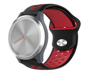 Strap-it Bracelet sport Garmin Vivomove 3s - 39mm - noir/rouge Strap-it Bracelet sport Garmin Vivomove 3s - 39mm - noir/rouge