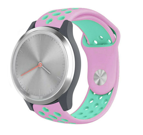 Strap-it Strap-it Bracelet sport Garmin Vivomove 3s - 39mm - rose/aqua