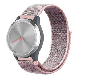 Strap-it Bracelet nylon Garmin Vivomove 3s - 39mm - sable rose Strap-it Bracelet nylon Garmin Vivomove 3s - 39mm - sable rose