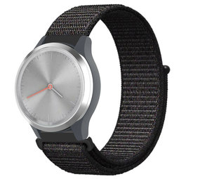 Strap-it Bracelet nylon Garmin Vivomove 3s - 39mm - noir Strap-it Bracelet nylon Garmin Vivomove 3s - 39mm - noir