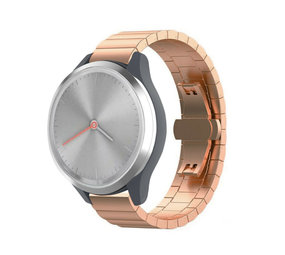 Strap-it Bracelet métal Garmin Vivomove 3s - 39mm - or rose Strap-it Bracelet métal Garmin Vivomove 3s - 39mm - or rose