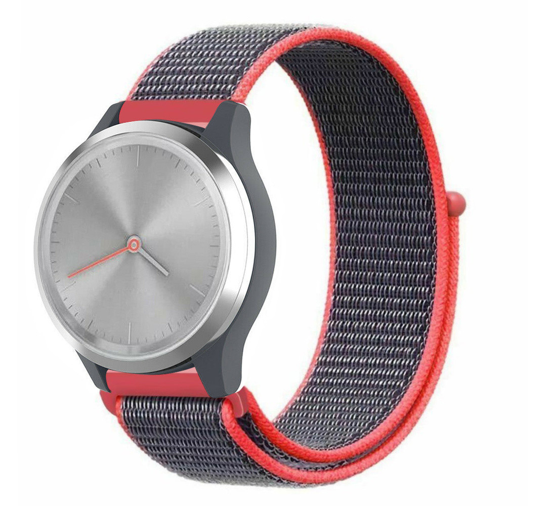 Strap-it Strap-it Bracelet nylon Garmin Vivomove 3s - 39mm - poudre brillante Strap-it Strap-it Bracelet nylon Garmin Vivomove 3s - 39mm - poudre brillante