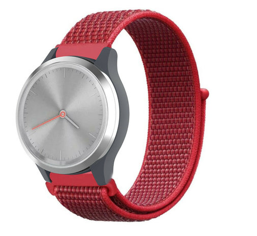 Strap-it Strap-it Bracelet nylon Garmin Vivomove 3s - 39mm - rouge