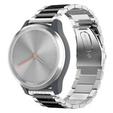 Strap-it Bracelet acier Garmin Vivomove 3s - 39mm - argent/noir