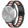 Strap-it Strap-it Bracelet acier Garmin Vivomove 3s - 39mm - noir/rose Strap-it Strap-it Bracelet acier Garmin Vivomove 3s - 39mm - noir/rose