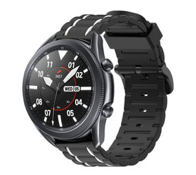 Strap-it Bracelet sport boucle Galaxy Watch 3 45mm (noir/blanc) Strap-it Bracelet sport boucle Galaxy Watch 3 45mm (noir/blanc)