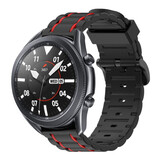 Strap-it Bracelet sport boucle Galaxy Watch 3 45mm (noir/rouge)