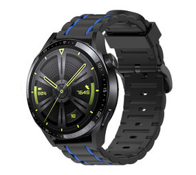 Strap-it Bracelet sport boucle Huawei Watch GT 3 46mm (noir/bleu)