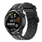 Strap-it Bracelet sport boucle Huawei Watch GT Runner (noir/blanc)