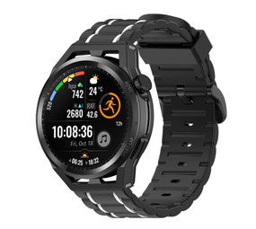 Strap-it Bracelet sport boucle Huawei Watch GT Runner (noir/blanc)