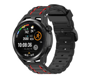 Strap-it Bracelet sport boucle Huawei Watch GT Runner (noir/rouge)
