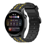 Strap-it Bracelet sport boucle Huawei Watch 3 (Pro) (noir/jaune) Strap-it Bracelet sport boucle Huawei Watch 3 (Pro) (noir/jaune)