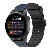 Strap-it Bracelet sport boucle Huawei Watch 3 (Pro) (noir/bleu) Strap-it Bracelet sport boucle Huawei Watch 3 (Pro) (noir/bleu)