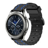 Strap-it Bracelet boucle sport Samsung Gear S3 (noir/bleu) Strap-it Bracelet boucle sport Samsung Gear S3 (noir/bleu)