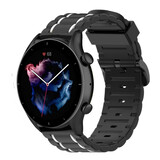 Strap-it Bracelet sport boucle Amazfit GTR 3 (noir/blanc)