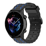 Strap-it Bracelet sport boucle Amazfit GTR 3 (noir/bleu)