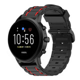 Strap-it Bracelet sport boucle Fossil Gen 5 (noir/rouge) Strap-it Bracelet sport boucle Fossil Gen 5 (noir/rouge)