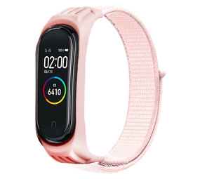 Strap-it Bracelet nylon Xiaomi Mi Band 6 (rose clair)