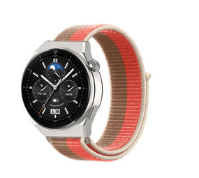 Strap-it Bracelet nylon Huawei Watch GT 3 Pro 46mm (rose pommelo)