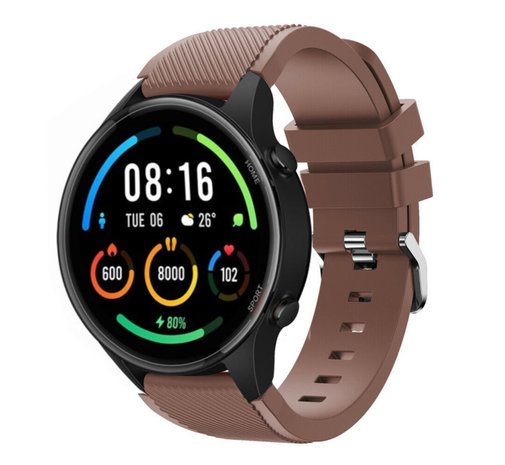 Strap-it Strap-it Bracelet silicone Xiaomi Mi Watch (marron café)
