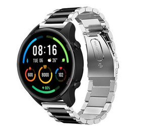 Strap-it Bracelet acier Xiaomi Mi Watch (argent/noir)
