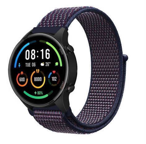 Strap-it Strap-it Bracelet nylon Xiaomi Mi Watch (violet-bleu)