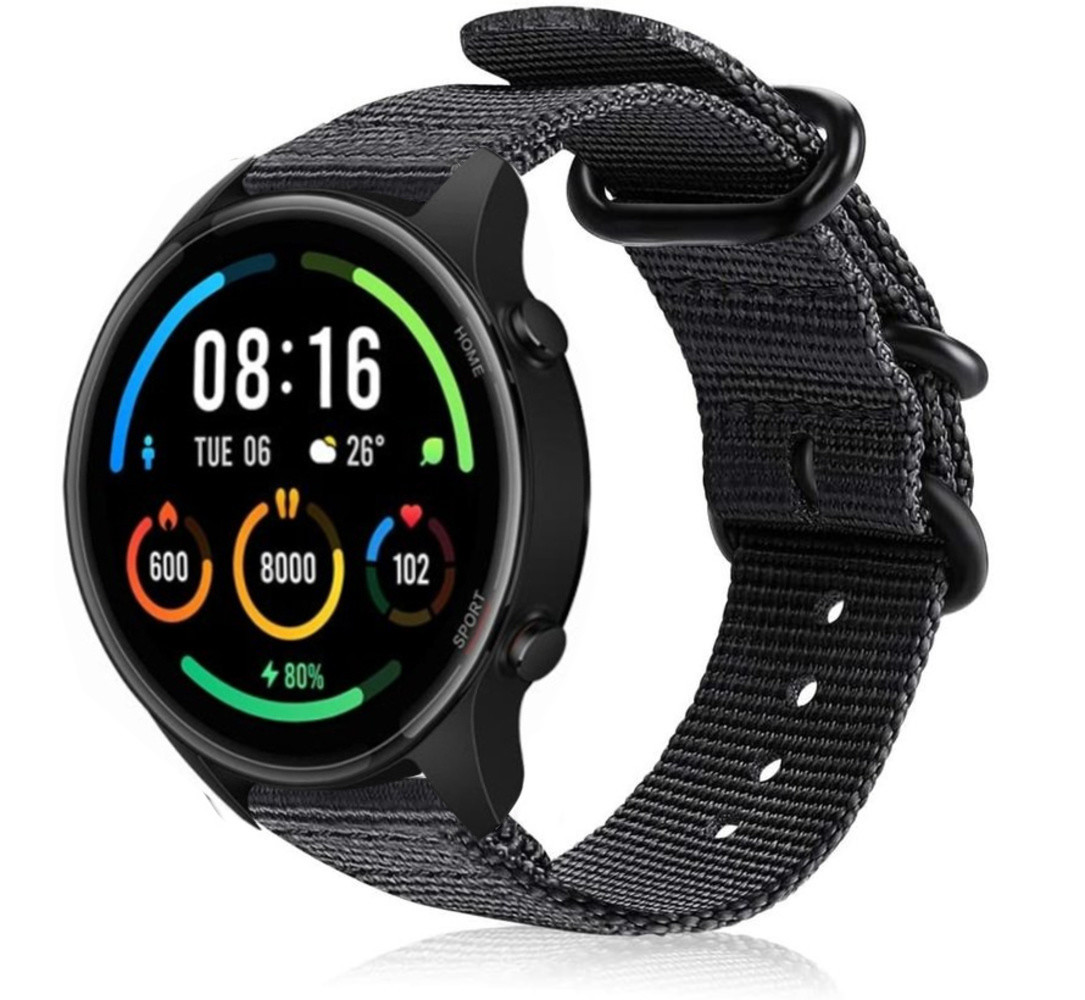 Strap-it Strap-it Bracelet nylon boucle Xiaomi Mi Watch (noir)