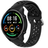 Strap-it Bracelet silicone avec trous Xiaomi Mi Watch (noir)