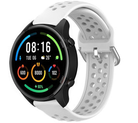 Strap-it Bracelet silicone avec trous Xiaomi Mi Watch (blanc)