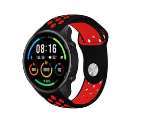 Strap-it Bracelet sport Xiaomi Mi Watch (noir/rouge)