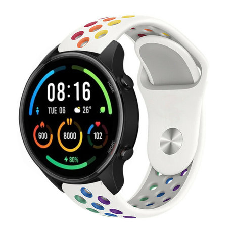 Strap-it Strap-it Bracelet sport Xiaomi Mi Watch (blanc/coloré) Strap-it Strap-it Bracelet sport Xiaomi Mi Watch (blanc/coloré)