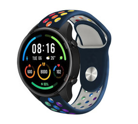 Strap-it Bracelet sport Xiaomi Mi Watch (bleu foncé/coloré)
