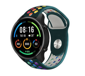 Strap-it Bracelet sport Xiaomi Mi Watch (vert pin/coloré)
