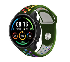 Strap-it Bracelet sport Xiaomi Mi Watch (vert armée/coloré)