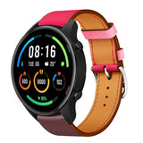 Strap-it Bracelet cuir Xiaomi Mi Watch (rose/rouge marron)