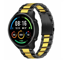 Strap-it Bracelet acier Xiaomi Mi Watch (noir/or)