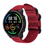 Strap-it Bracelet nylon boucle Xiaomi Mi Watch (rouge)