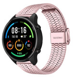 Strap-it Bracelet acier inoxydable Xiaomi Mi Watch (rose)