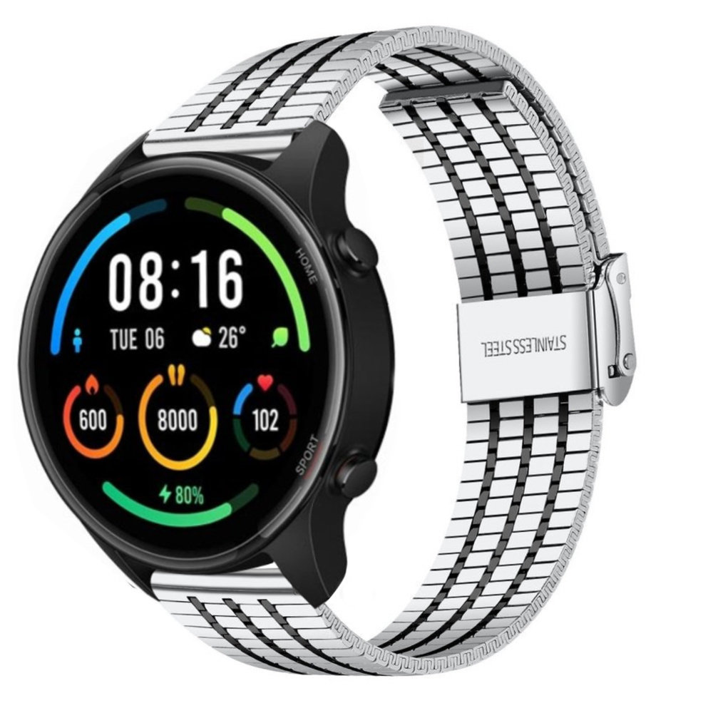 Strap-it Strap-it Bracelet acier inoxydable Xiaomi Mi Watch (argent/noir)