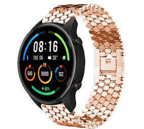 Strap-it Bracelet acier poisson Xiaomi Mi Watch (or rose)