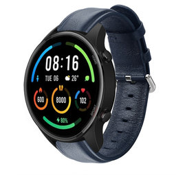 Strap-it Bracelet cuir Xiaomi Mi Watch (bleu foncé)