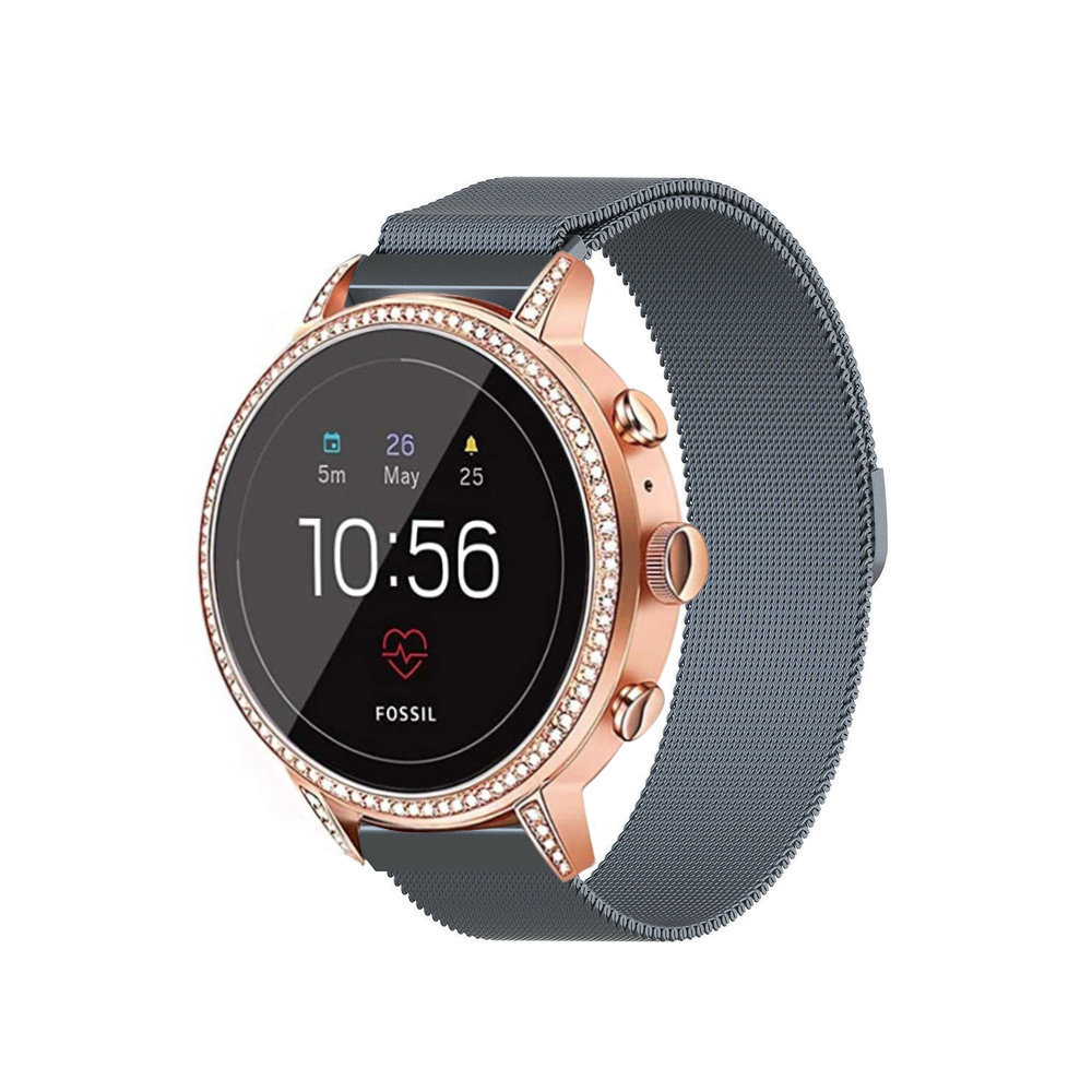 Strap-it Strap-it Bracelet Milanais Fossil Gen 5e - 42mm (gris)